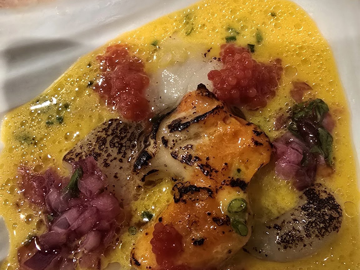 Tiradito fumé de noix de Saint-Jacques
